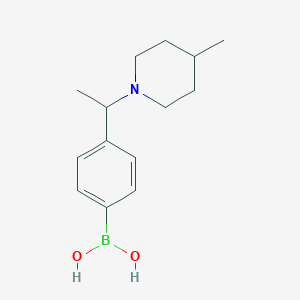 molecular formula C14H22BNO2 B1434232 (4-(1-(4-Methylpiperidin-1-yl)ethyl)phenyl)boronic acid CAS No. 1704068-65-4