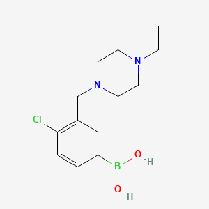 (4-Chloro-3-((4-ethylpiperazin-1-yl)methyl)phenyl)boronic acid