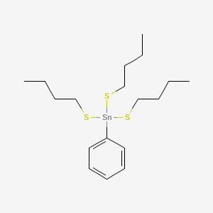 molecular formula C18H32S3Sn B14342350 Tris(butylsulfanyl)(phenyl)stannane CAS No. 101880-98-2