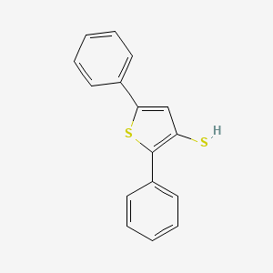 molecular formula C16H12S2 B14342364 2,5-Diphenyl-3-thiophenethiol CAS No. 101306-13-2