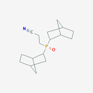 molecular formula C17H26NOP B14342416 3-[Di(bicyclo[2.2.1]heptan-2-yl)phosphoryl]propanenitrile CAS No. 106104-99-8