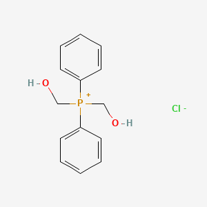 molecular formula C14H16ClO2P B14342425 Phosphonium, bis(hydroxymethyl)diphenyl-, chloride CAS No. 96776-80-6
