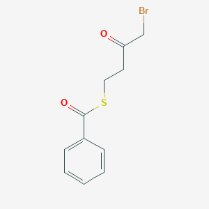 molecular formula C11H11BrO2S B14342447 Benzenecarbothioic acid, S-(4-bromo-3-oxobutyl) ester CAS No. 99853-23-3