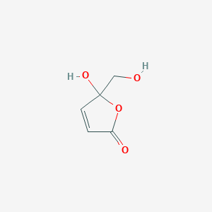 molecular formula C5H6O4 B14342460 5-hydroxy-5-(hydroxymethyl)furan-2(5H)-one CAS No. 95016-85-6