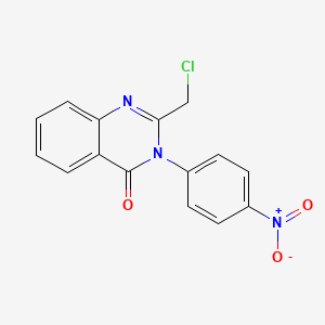 molecular formula C15H10ClN3O3 B14342471 2-(Chloromethyl)-3-(4-nitrophenyl)quinazolin-4(3H)-one CAS No. 103952-90-5
