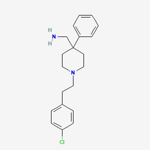 molecular formula C20H25ClN2 B14342478 4-Piperidinemethanamine, 1-(2-(4-chlorophenyl)ethyl)-4-phenyl- CAS No. 105378-77-6