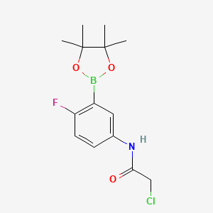 2-chloro-N-(4-fluoro-3-(4,4,5,5-tetramethyl-1,3,2-dioxaborolan-2-yl)phenyl)acetamide