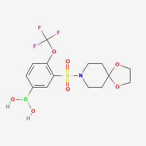 (3-(1,4-Dioxa-8-azaspiro[4.5]decan-8-ylsulfonyl)-4-(trifluoromethoxy)phenyl)boronic acid
