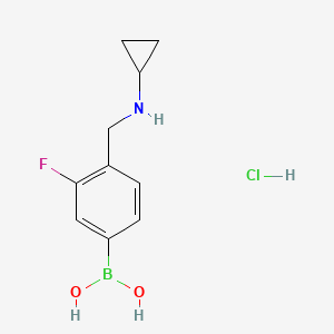 (4-((Cyclopropylamino)methyl)-3-fluorophenyl)boronic acid hydrochloride