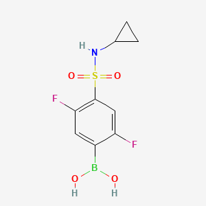 molecular formula C9H10BF2NO4S B1434262 (4-(N-cyclopropylsulfamoyl)-2,5-difluorophenyl)boronic acid CAS No. 1704121-77-6