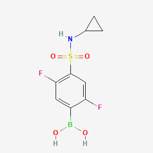 (4-(N-cyclopropylsulfamoyl)-2,5-difluorophenyl)boronic acid