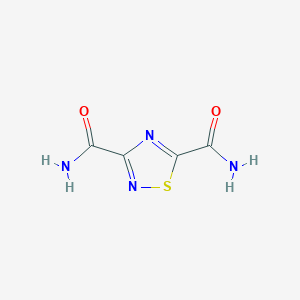 molecular formula C4H4N4O2S B14342620 1,2,4-Thiadiazole-3,5-dicarboxamide CAS No. 92638-77-2