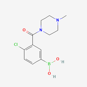 (4-Chloro-3-(4-methylpiperazine-1-carbonyl)phenyl)boronic acid