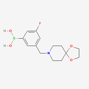 (3-(1,4-Dioxa-8-azaspiro[4.5]decan-8-ylmethyl)-5-fluorophenyl)boronic acid