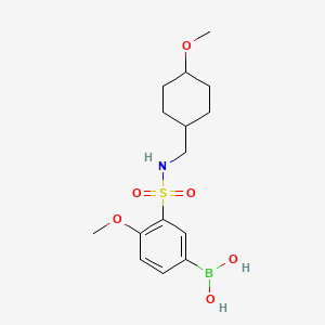 (4-methoxy-3-(N-((4-methoxycyclohexyl)methyl)sulfamoyl)phenyl)boronic acid