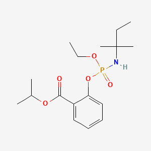 molecular formula C17H28NO5P B14342706 Propan-2-yl 2-({ethoxy[(2-methylbutan-2-yl)amino]phosphoryl}oxy)benzoate CAS No. 103982-05-4