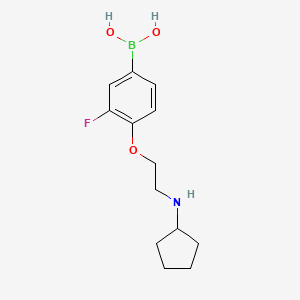 molecular formula C13H19BFNO3 B1434272 (4-(2-(Cyclopentylamino)ethoxy)-3-fluorophenyl)boronic acid CAS No. 1704096-02-5