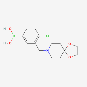 (3-(1,4-Dioxa-8-azaspiro[4.5]decan-8-ylmethyl)-4-chlorophenyl)boronic acid