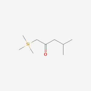 molecular formula C9H20OSi B14342778 4-Methyl-1-(trimethylsilyl)pentan-2-one CAS No. 95547-15-2