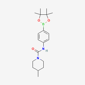 4-methyl-N-(4-(4,4,5,5-tetramethyl-1,3,2-dioxaborolan-2-yl)phenyl)piperidine-1-carboxamide