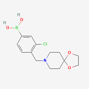 (4-(1,4-Dioxa-8-azaspiro[4.5]decan-8-ylmethyl)-3-chlorophenyl)boronic acid