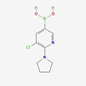 molecular formula C9H12BClN2O2 B1434290 (5-Chloro-6-(pyrrolidin-1-yl)pyridin-3-yl)boronic acid CAS No. 1704121-31-2