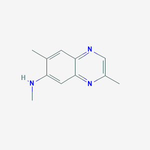 molecular formula C11H13N3 B14342920 N,3,7-Trimethylquinoxalin-6-amine CAS No. 97389-14-5