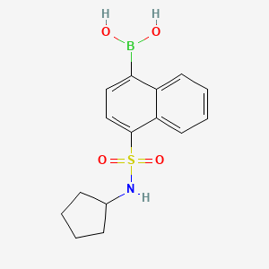 molecular formula C15H18BNO4S B1434293 (4-(N-cyclopentylsulfamoyl)naphthalen-1-yl)boronic acid CAS No. 1704097-49-3