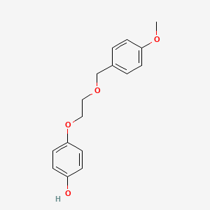 molecular formula C16H18O4 B14342931 4-{2-[(4-Methoxyphenyl)methoxy]ethoxy}phenol CAS No. 104417-62-1
