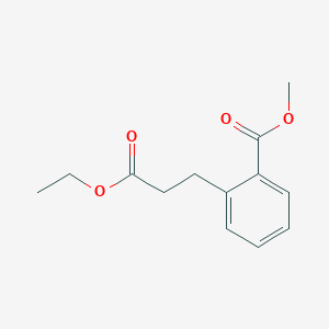 molecular formula C13H16O4 B14342953 Methyl 2-(3-ethoxy-3-oxopropyl)benzoate CAS No. 105986-52-5