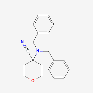 4-(Dibenzylamino)oxane-4-carbonitrile