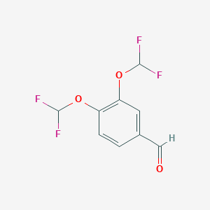 molecular formula C9H6F4O3 B143430 3,4-Bis(difluoromethoxy)benzaldehyde CAS No. 127842-54-0
