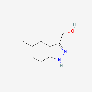 molecular formula C9H14N2O B1434300 (5-methyl-4,5,6,7-tetrahydro-2H-indazol-3-yl)methanol CAS No. 1936203-45-0