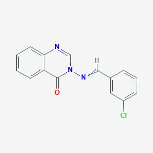 molecular formula C15H10ClN3O B14343010 3-{[(3-Chlorophenyl)methylidene]amino}quinazolin-4(3H)-one CAS No. 95446-32-5
