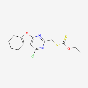 [({3-Chloro-8-oxa-4,6-diazatricyclo[7.4.0.0(2),7]trideca-1(9),2(7),3,5-tetraen-5-yl}methyl)sulfanyl](ethoxy)methanethione