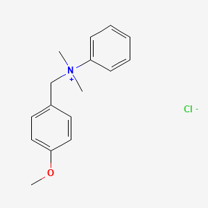 molecular formula C16H20ClNO B14343080 N-[(4-Methoxyphenyl)methyl]-N,N-dimethylanilinium chloride CAS No. 104292-44-6