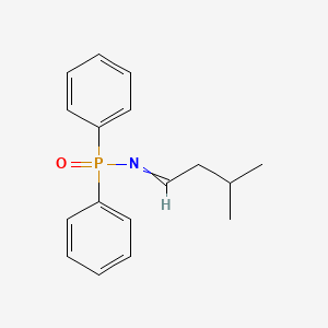 molecular formula C17H20NOP B14343093 N-(3-Methylbutylidene)-P,P-diphenylphosphinic amide CAS No. 106017-30-5
