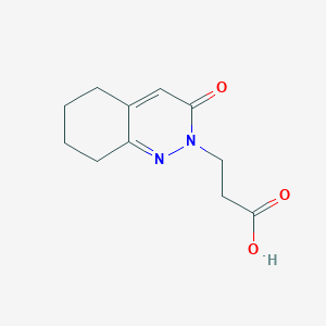 molecular formula C11H14N2O3 B1434310 3-(3-oxo-5,6,7,8-tetrahydrocinnolin-2(3H)-yl)propanoic acid CAS No. 1558132-45-8