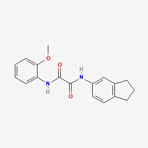 molecular formula C18H18N2O3 B14343105 N~1~-(2,3-Dihydro-1H-inden-5-yl)-N~2~-(2-methoxyphenyl)ethanediamide CAS No. 93369-12-1