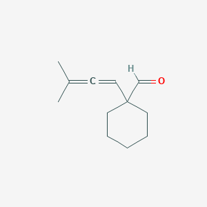 molecular formula C12H18O B14343118 1-(3-Methylbuta-1,2-dien-1-yl)cyclohexane-1-carbaldehyde CAS No. 92749-26-3