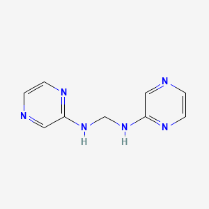 molecular formula C9H10N6 B14343121 N,N'-Di(pyrazin-2-yl)methanediamine CAS No. 93546-94-2