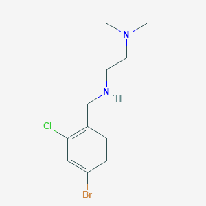 molecular formula C11H16BrClN2 B1434314 N1-(4-bromo-2-chlorobenzyl)-N2,N2-dimethylethane-1,2-diamine CAS No. 1566912-74-0