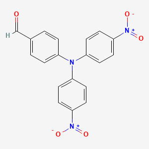 molecular formula C19H13N3O5 B14343168 4-[Bis(4-nitrophenyl)amino]benzaldehyde CAS No. 95543-46-7