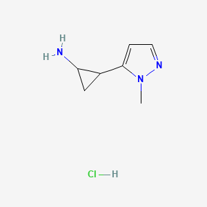 2-(1-methyl-1H-pyrazol-5-yl)cyclopropan-1-amine hydrochloride