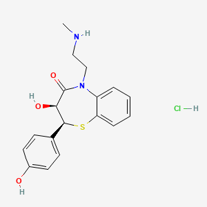 molecular formula C18H21ClN2O3S B1434324 Deacetyl-N,O-didemethyldiltiazem hydrochloride CAS No. 142926-09-8
