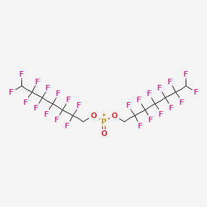 molecular formula C14H6F24O3P+ B14343243 Bis[(2,2,3,3,4,4,5,5,6,6,7,7-dodecafluoroheptyl)oxy](oxo)phosphanium CAS No. 102335-26-2