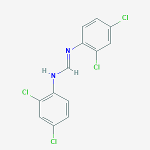 molecular formula C13H8Cl4N2 B14343253 N,N'-Bis(2,4-dichlorophenyl)methanimidamide CAS No. 105625-12-5