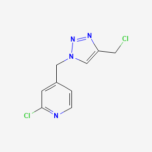 molecular formula C9H8Cl2N4 B1434326 2-chloro-4-((4-(chloromethyl)-1H-1,2,3-triazol-1-yl)methyl)pyridine CAS No. 1955514-37-0