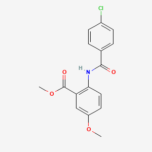 molecular formula C16H14ClNO4 B14343271 Methyl 2-(4-chlorobenzamido)-5-methoxybenzoate CAS No. 95480-56-1