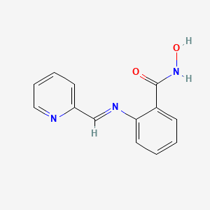 molecular formula C13H11N3O2 B14343285 N-Oxo-2-{[(pyridin-2(1H)-ylidene)methyl]amino}benzamide CAS No. 96350-66-2